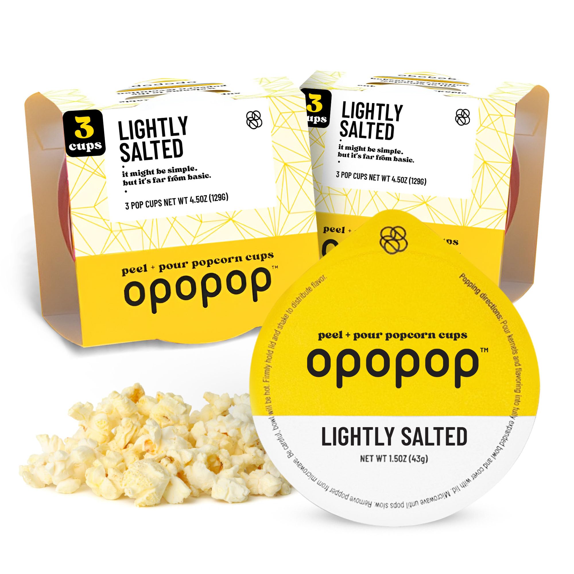 Amazon.com: Opopop Microwave Popcorn - Pop Cups Lightly Salted 6
