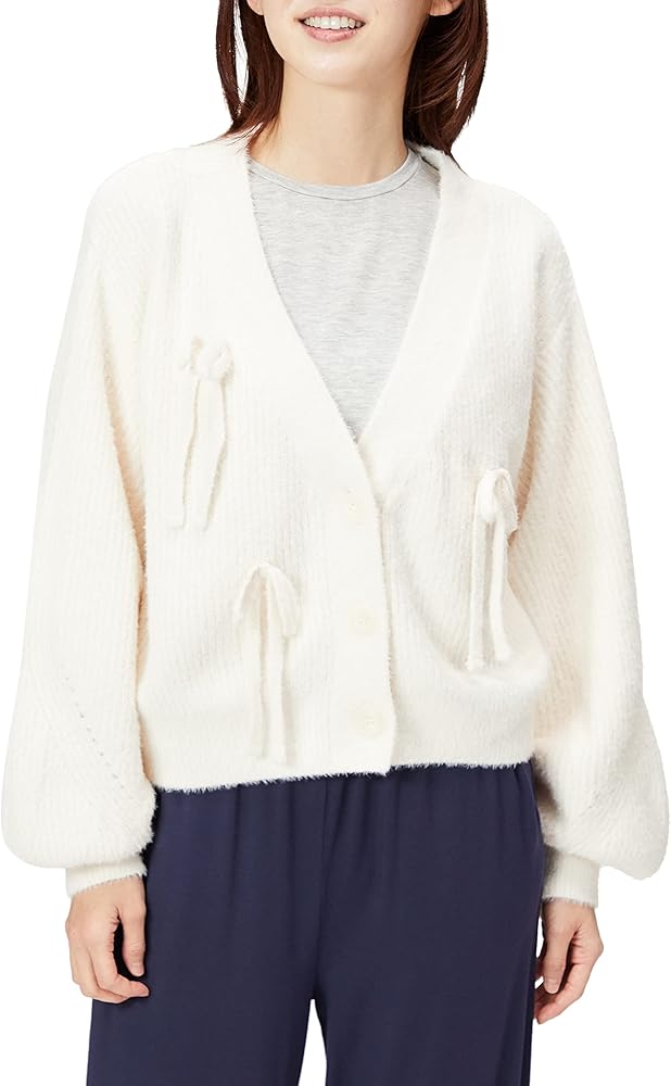 Amazon | [ジェラート ピケ] フェザーリボンカーディガン PWNT225090