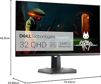 Dell G3223Q 32 inç 4K UHD (3840 x 2160) oyun monitörü, 144 Hz