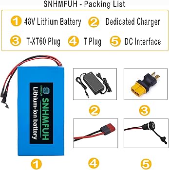 Amazon | SNHMFUH 48V 30Ah 25Ah 20AH 電動自転車バッテリー 48V 15Ah