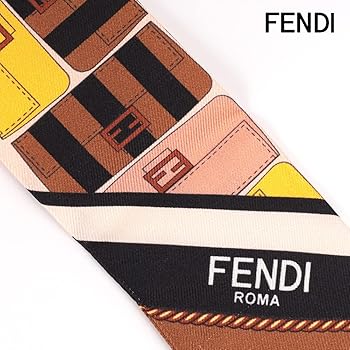 Amazon | フェンディ スカーフ レディース シルク100% 120cm x 5cm
