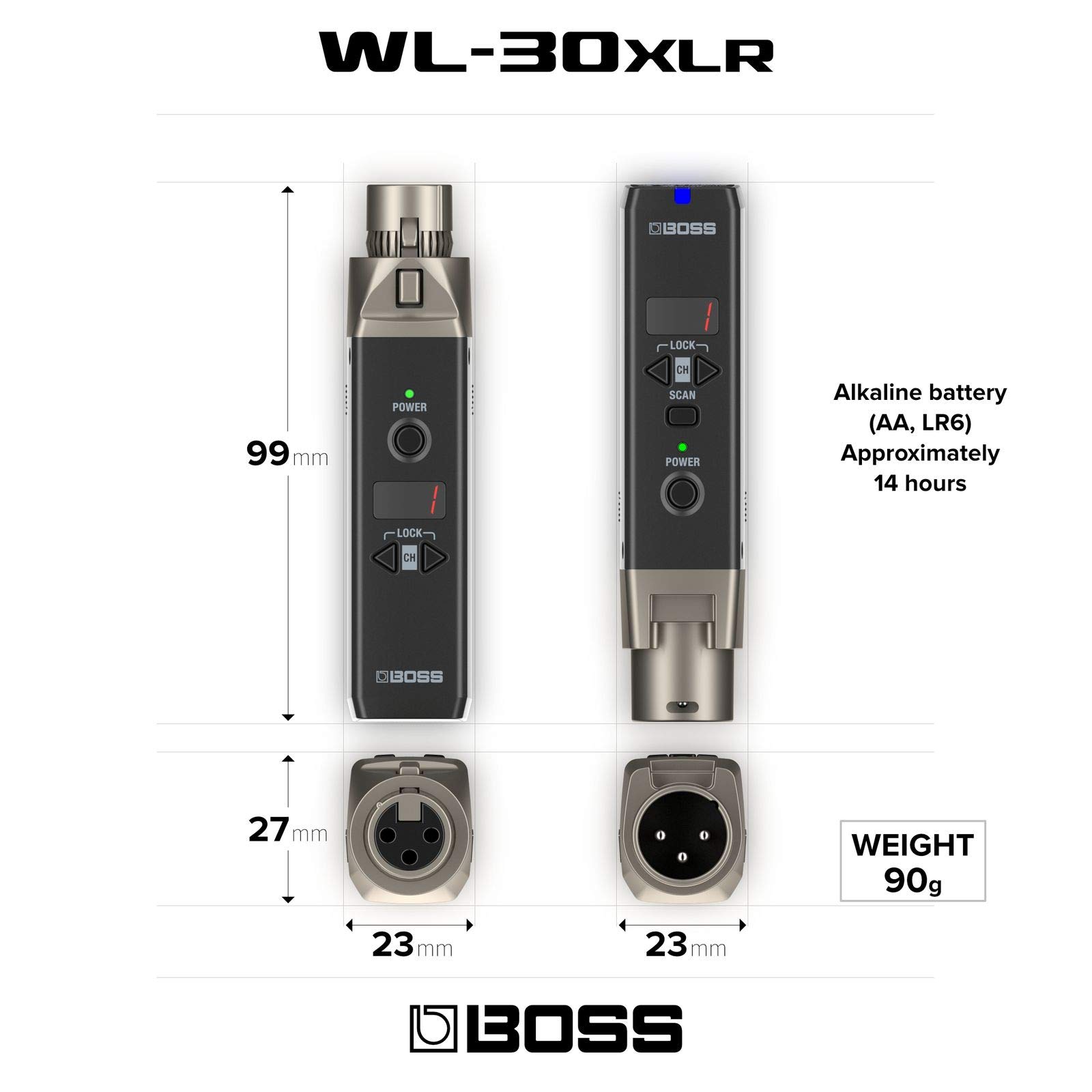 Amazon | BOSS ボス WL-30XLR ワイヤレスシステム 簡単セットアップ