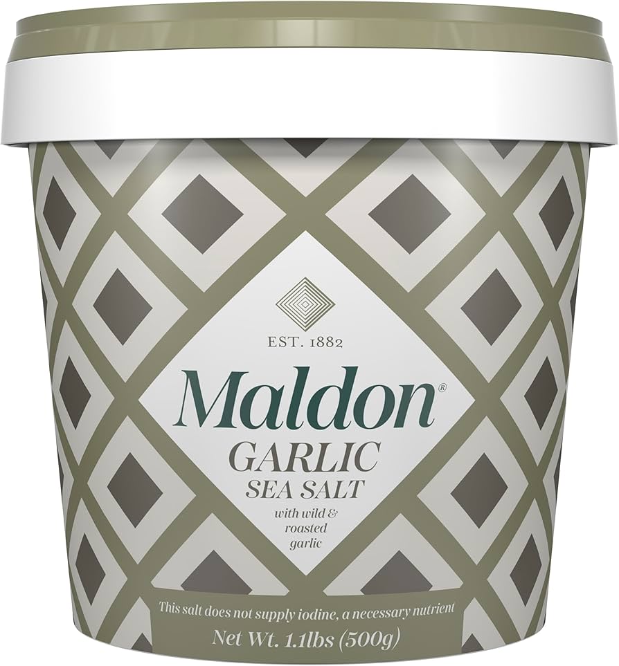 Amazon.com : Maldon Garlic Sea Salt, With Wild and Roasted Garlic