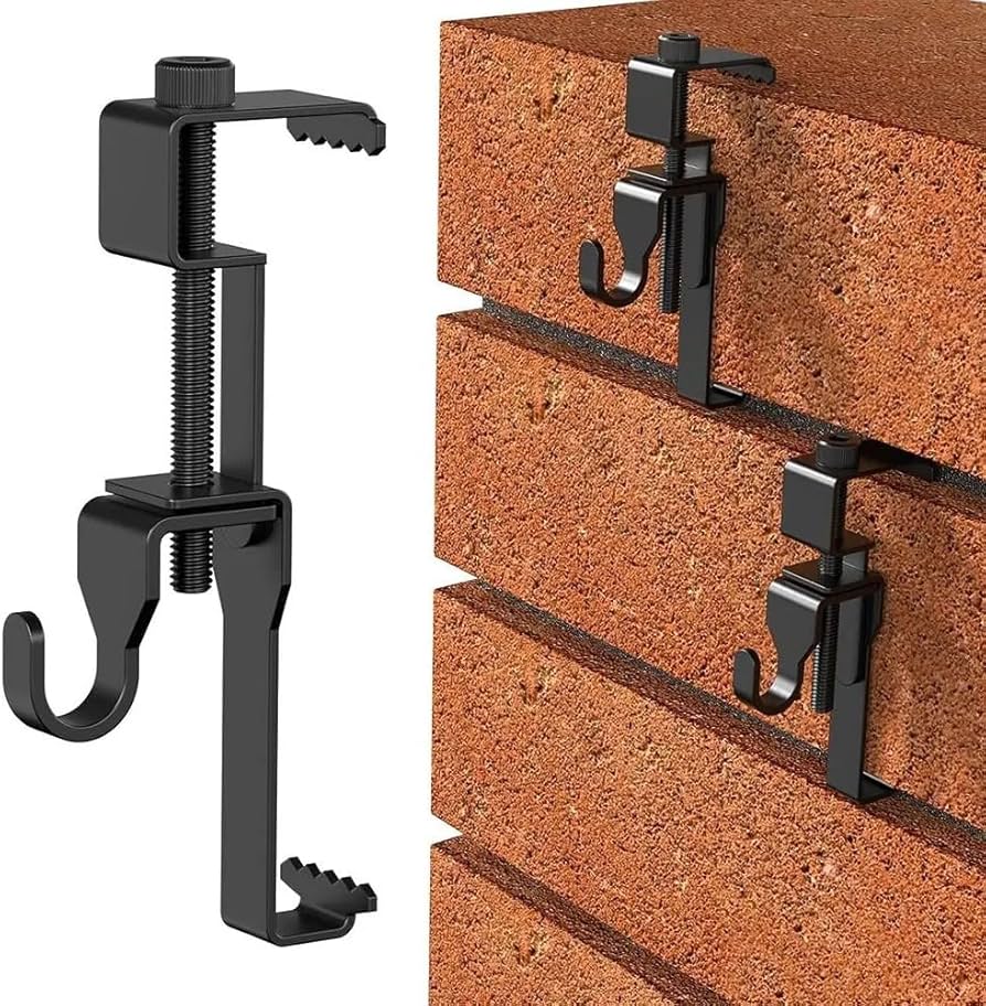 YUHENGCT 6 Pack Brick Clips Hanger Hooks, Mount on Without