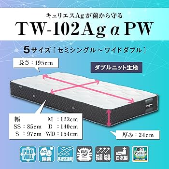 Amazon.co.jp: フランスベッド マットレス セミダブル 厚さ24cm 「TW
