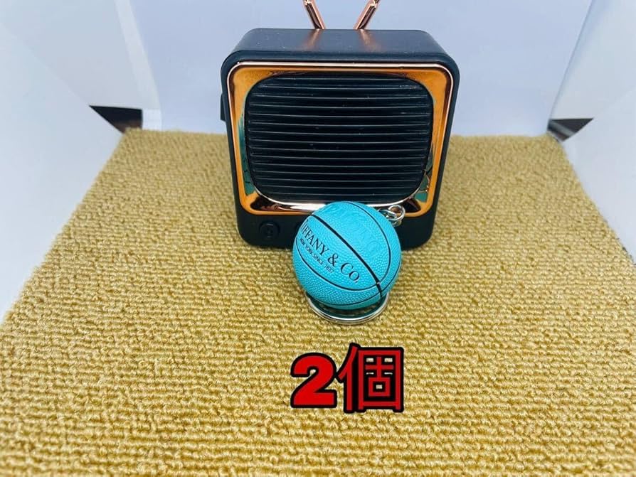 バスケットボールキーホルダー ブルー 20個 プチ袋8枚付き