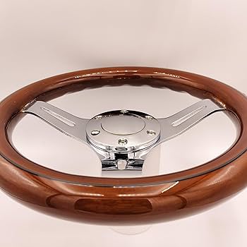 Amazon | 290mm 小径ステアリングホイール ウッド 29パイ 29Φ 旧車