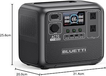 Amazon.co.jp: BLUETTI ポータブル電源 AC70 大容量768Wh AC1000W(瞬間