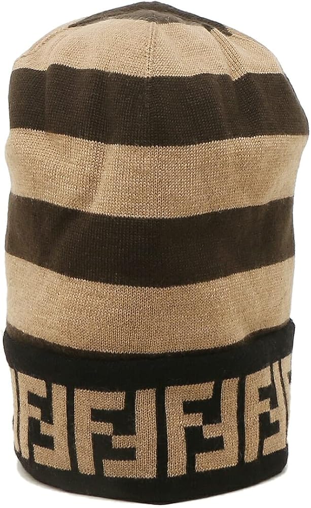 Amazon | [フェンディ] 帽子 ニット帽 ブラウン ベージュ メンズ