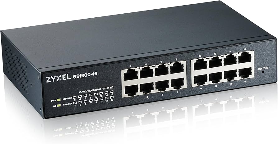 Amazon.com: Zyxel 16-Port Gigabit Ethernet Switch | Smart-Managed