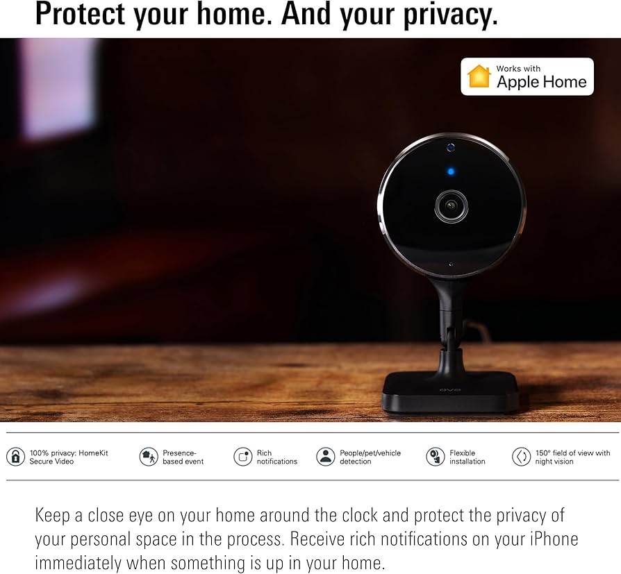 Amazon.com : Eve Cam (2 Pack, Apple Home) – Smart Indoor Camera