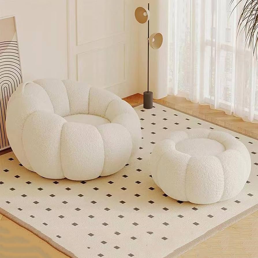 Amazon.co.jp: FUNRIN ビーズクッション EPS 座布団 ホワイト ビーズ