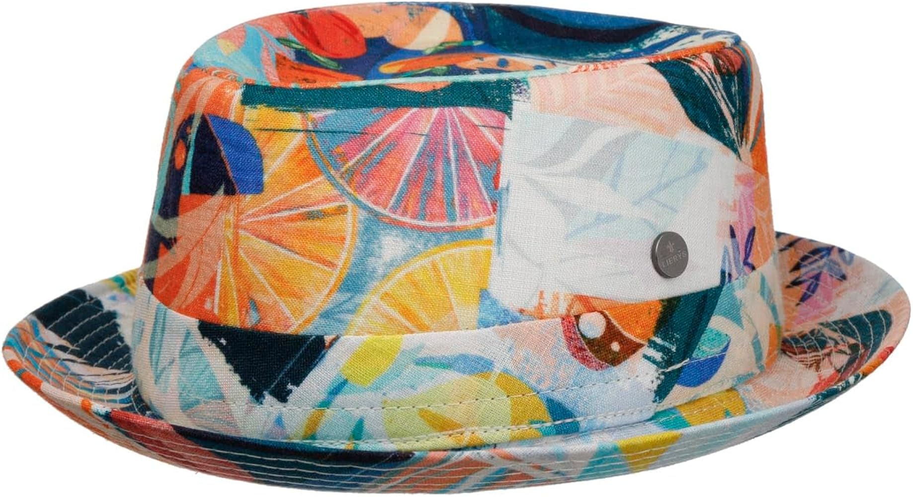 Lierys Volcaro Pork Pie Linen Hat Women/Men Mixed Colours 6 3/4-6