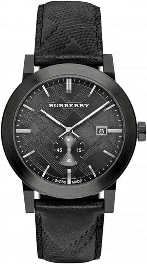 Amazon.co.jp: Burberry 腕時計 スイス製 ブラック レザー BU9906