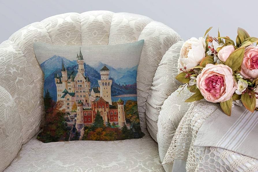 Amazon.co.jp: SSOIU オリジナル油絵 バイエルン州の有名なノイシュ