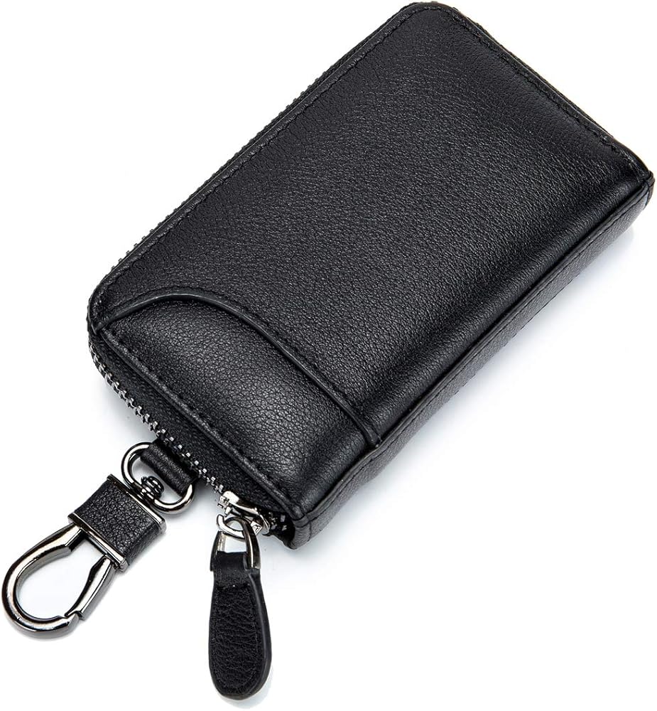 Amazon.co.jp: [MBOYU] キーケース メンズ 本革 2つ外側ポケット 大