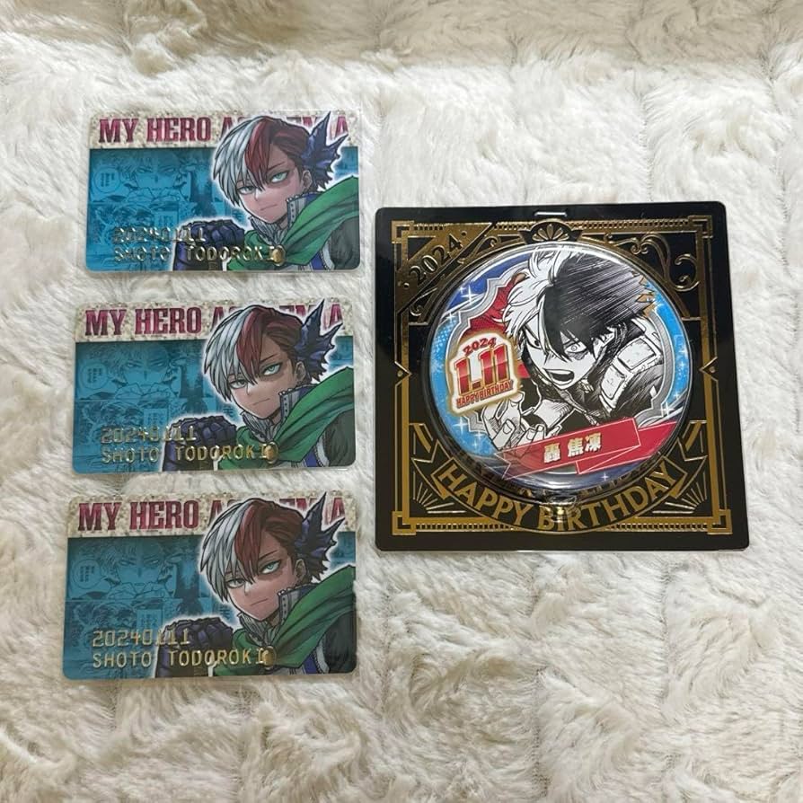 ヒロアカ 轟焦凍 バースデイ缶バッジ カードホルダー スマートブロック