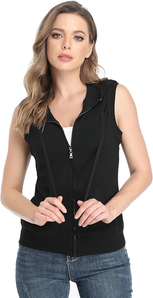 Amazon.com: MISS MOLY Women's Sleeveless Hoodies Sweatshirt Basic