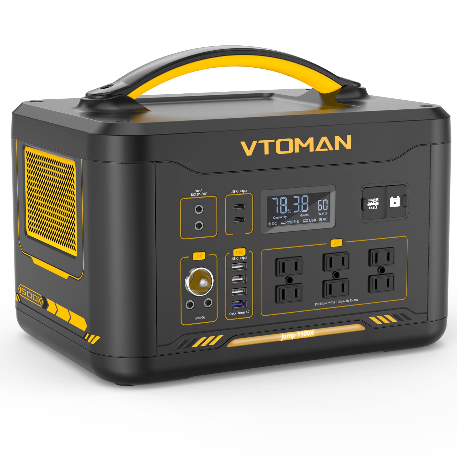 Amazon.co.jp: VTOMAN JUMP1500X ポータブル電源 大容量 828Wh