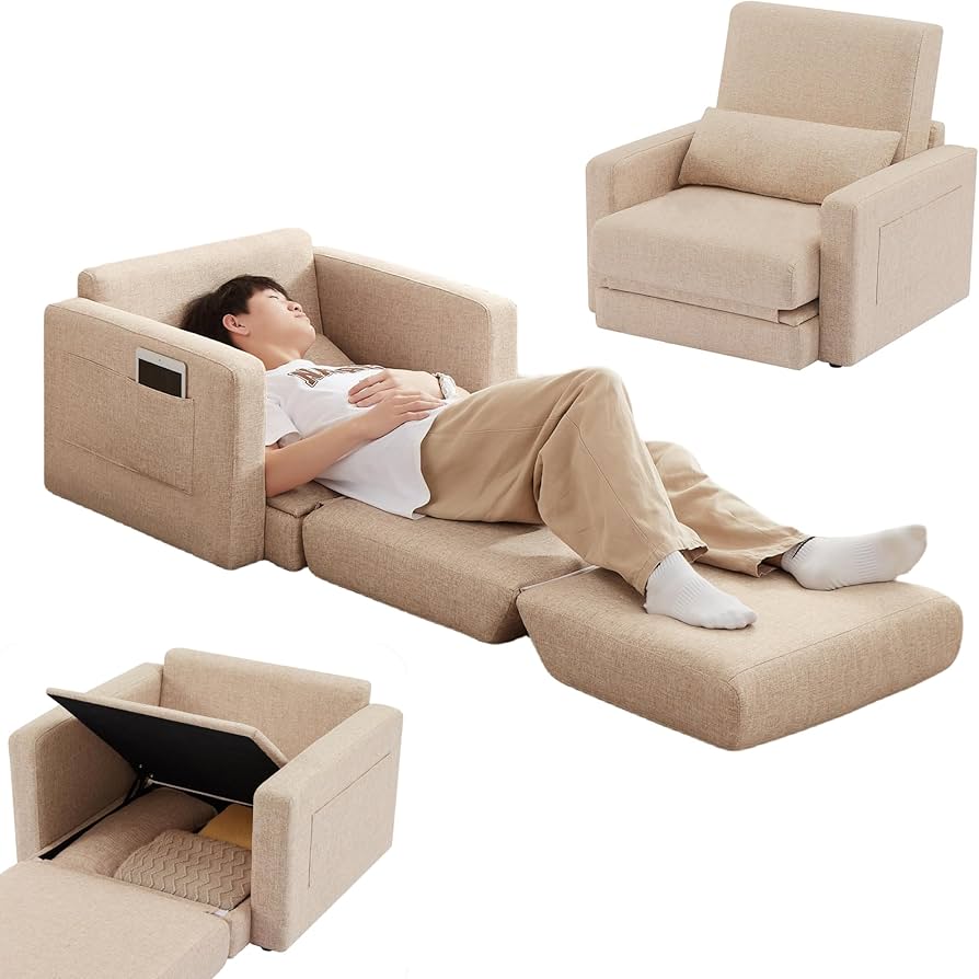 Amazon｜Kozomyer ソファーベッド 1人掛け シングル 寝椅子 3WAY