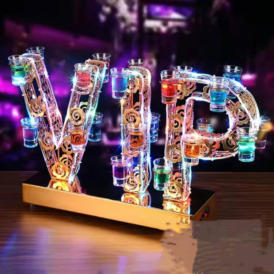 Amazon｜テキーラ観覧車 LED酒グラス棚 VIP酒カップホルダー 酒グラス