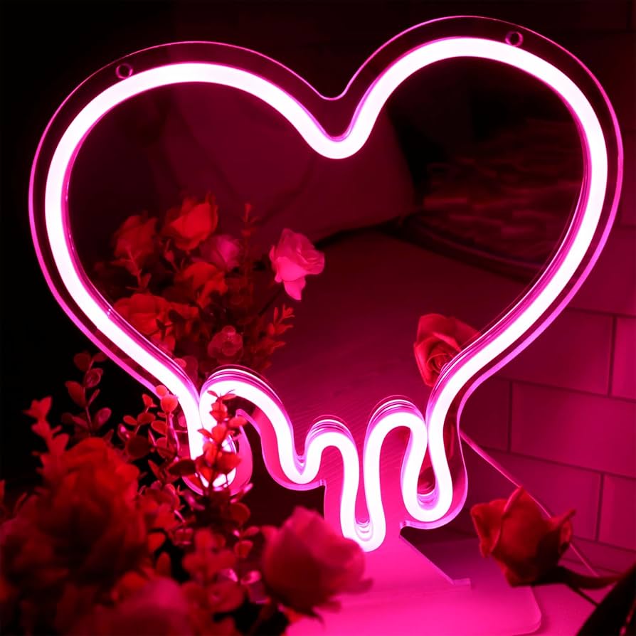 Amazon.co.jp: ネオンハートサイン - LEDドリッピングハートアクリル