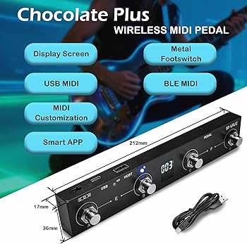 Amazon.com: M-VAVE Chocolate Plus Wireless MIDI Foot Controller 4