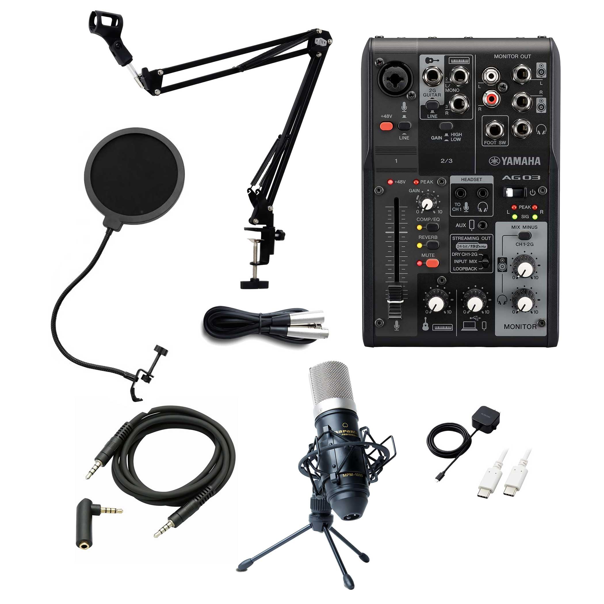 Amazon.co.jp: YAMAHA AG03MK2 iPhone配信セット アームスタンド