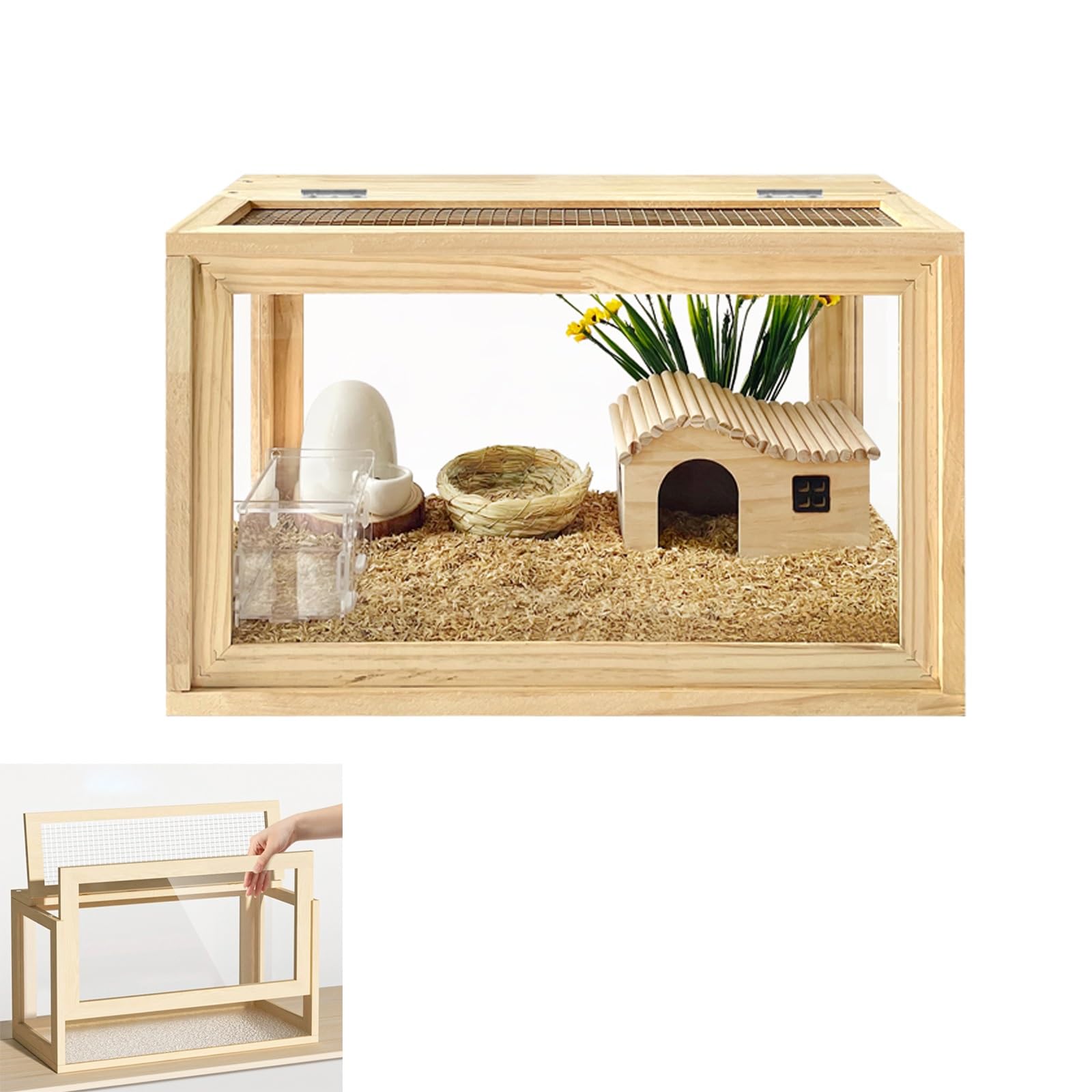 Amazon.co.jp: 爬虫類ケージ 通気性テラリウム 60 x 30 x 30cm 大型