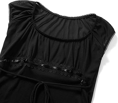 Women Fairy Grunge Y2k Shirts Square Neck Lace Patchwork Tops