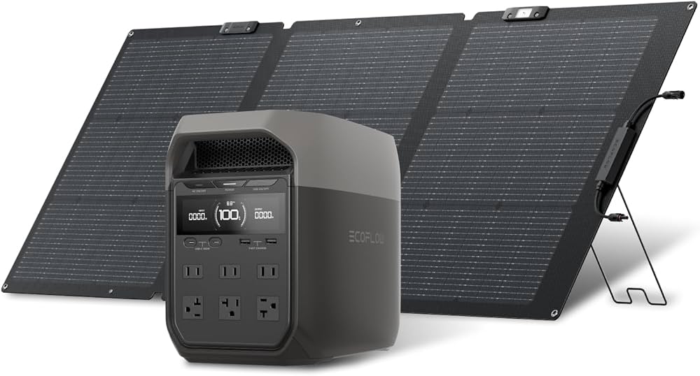 Amazon.co.jp: EcoFlow DELTA 3 ポータブル電源 ソーラーパネル 160W