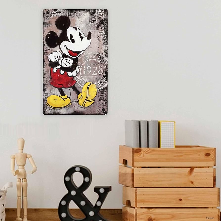 Disney Mickey Mouse Since 1928 Metal Wall Art - Vintage Mickey