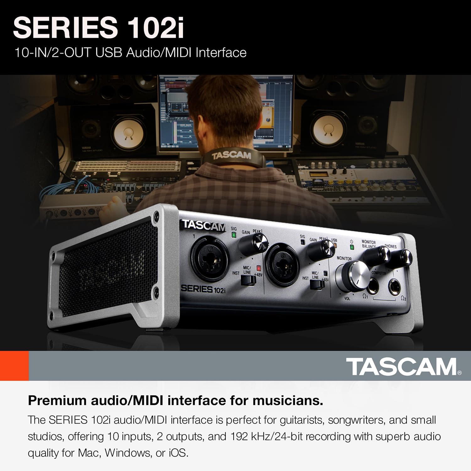 Amazon.co.jp: Tascam SERIES 102i 10 IN/2 OUT USBオーディオ