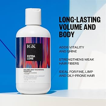 Amazon.com: IGK Extra Love Volume and Thickening Shampoo 236 ml