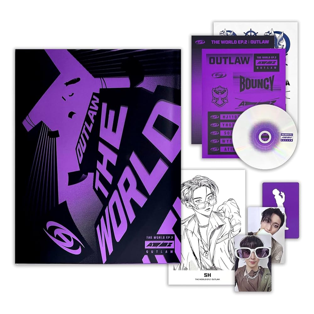 ATEEZ - [THE WORLD EP.2 : OUTLAW] (Z VER) Cover + Disc + Enverlope
