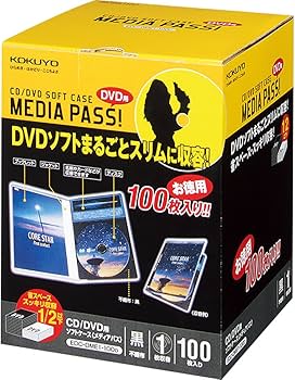Amazon.co.jp：コクヨ CD/DVDケース メディアパス トール 1枚収容 100