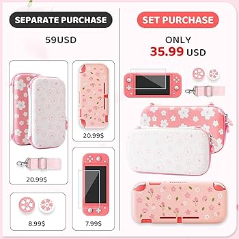 Amazon.co.jp: RHOTALL チェリーキャリーケース Nintendo Switch Lite