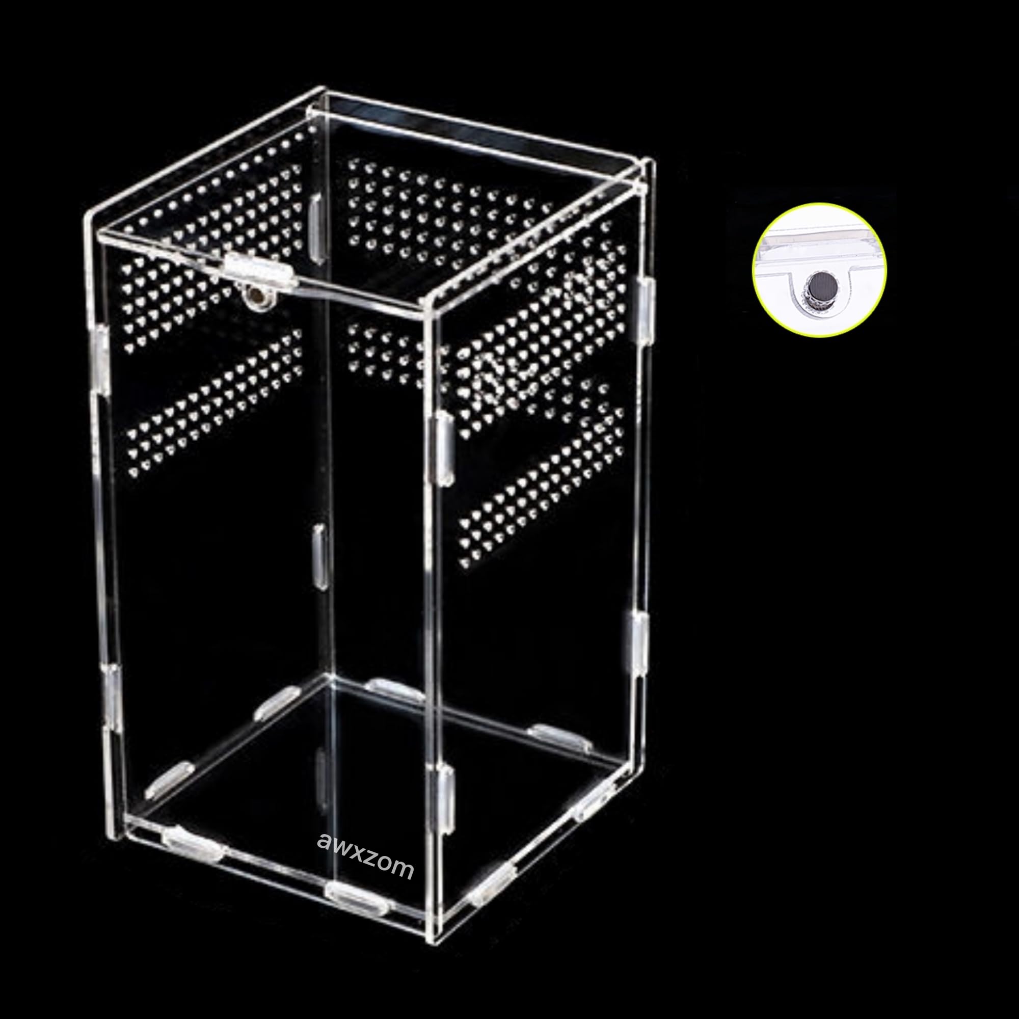 Amazon | AWXZOM 磁気アクリルケース 4.7 x 4.7 x 7.8インチ 垂直