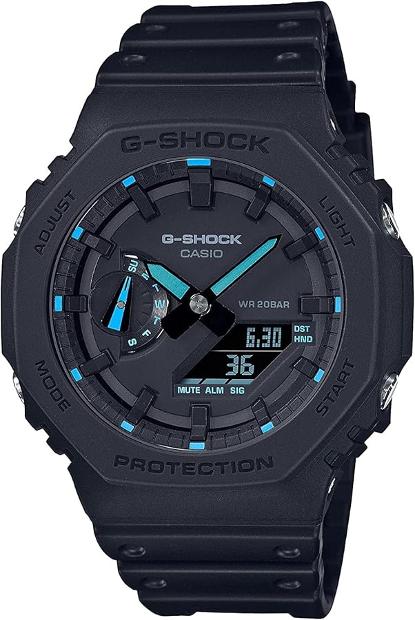 Amazon.co.jp: G-Shock GA2100-1A2 ネオンアクセントウォッチ ブルー