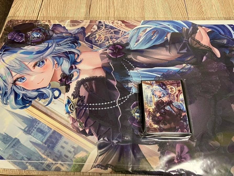 ミッドナイトブルー ホロライブ スリーブ プレイマット こぼかなえる