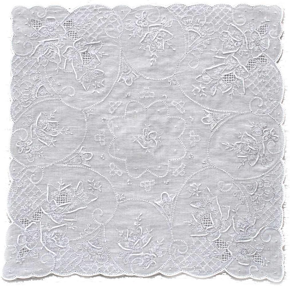 Amazon | [SWATOW] スワトウ レディース ハンカチ 汕頭刺繍 約29