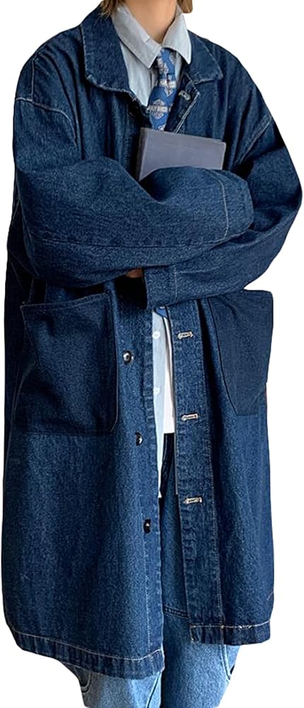 石*田様 デニム風ロングコート BURNABOINNE デニムロングコート - 古着