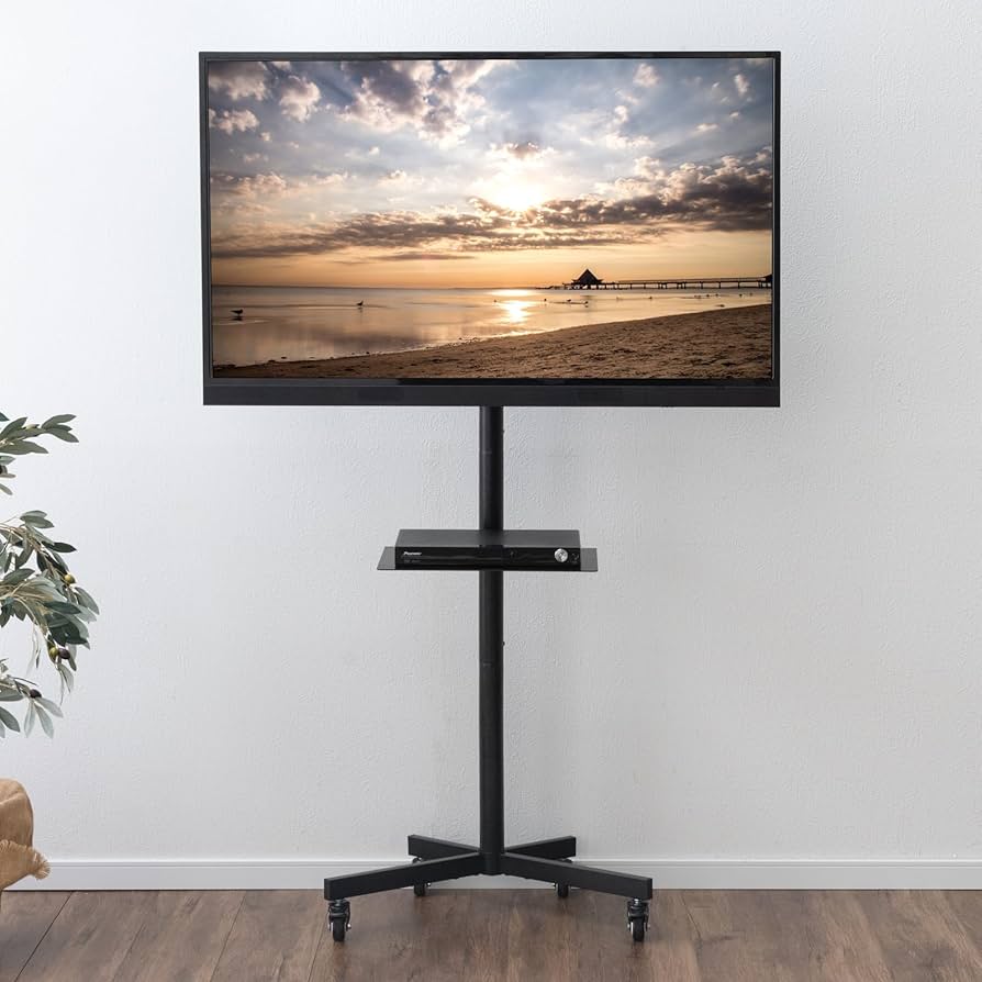 Amazon.co.jp: タンスのゲン テレビスタンド 単品 移動式 最大60インチ