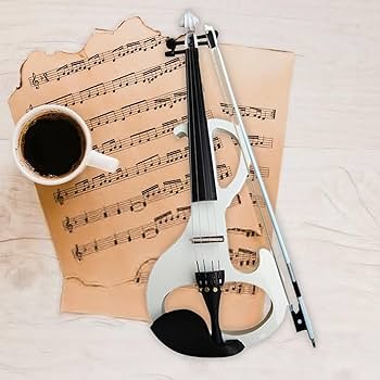 Amazon.co.jp: プロ仕様エレキバイオリンセット アクセサリー付き, 白