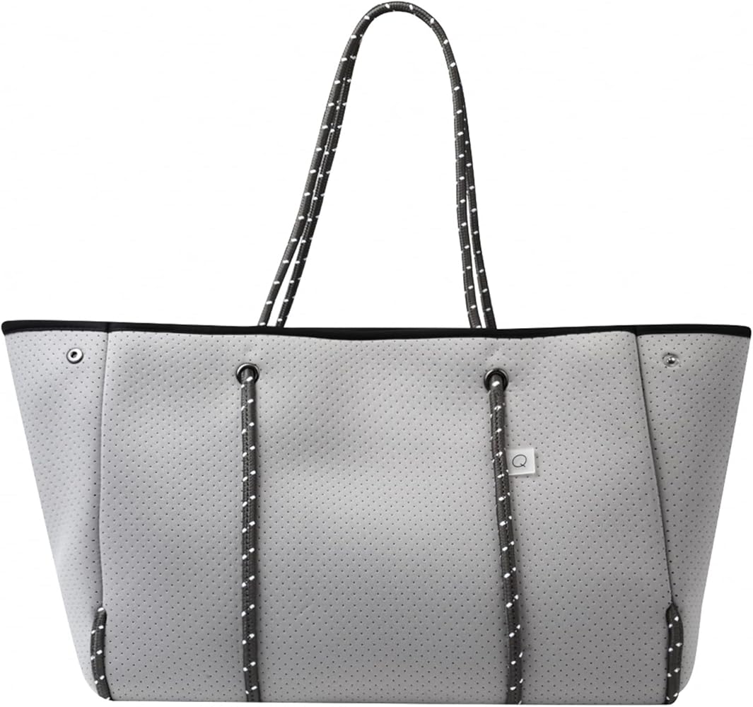 Amazon | [qbag paris] ネオプレン Lサイズ ジップ付き トートバッグ