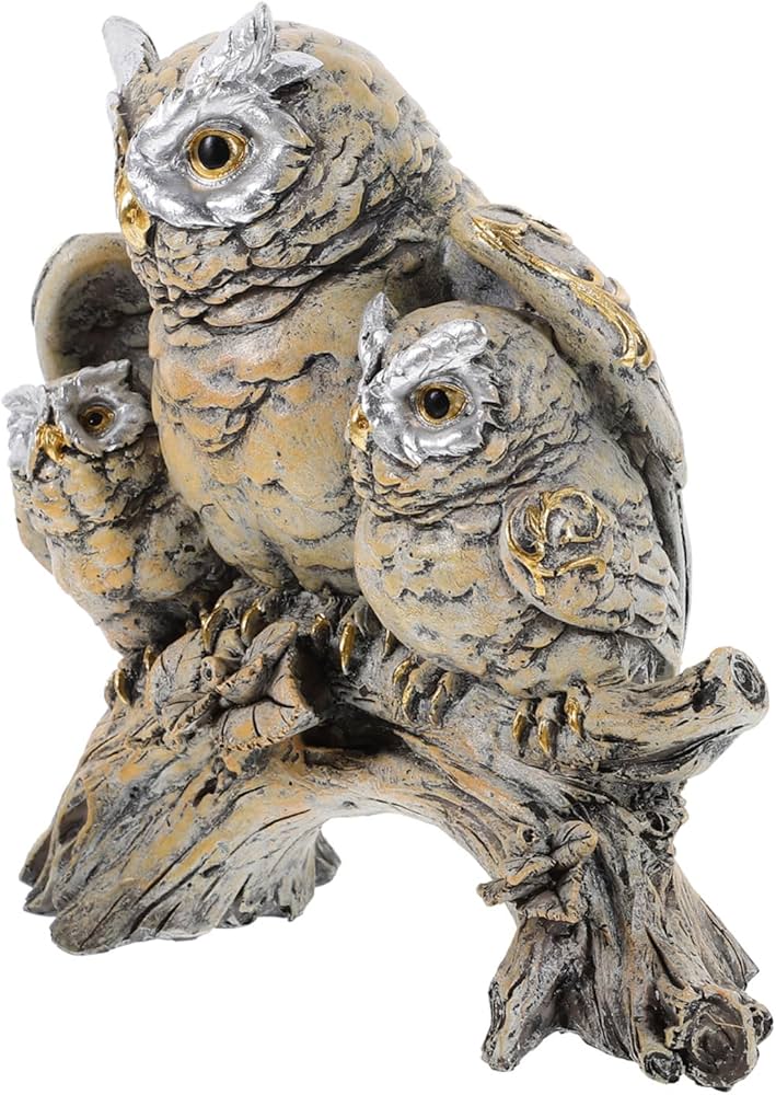 Amazon.co.jp: COHEALI フクロウ像 プラスチック製のフクロウの像 庭の