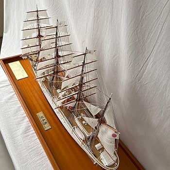 Amazon | 大型帆船模型 初代日本丸 模型 ガラスケース入り