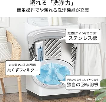 Amazon.co.jp: ハイセンス 洗濯機 4.5kg 1-2人用 スリム 最短10分洗濯