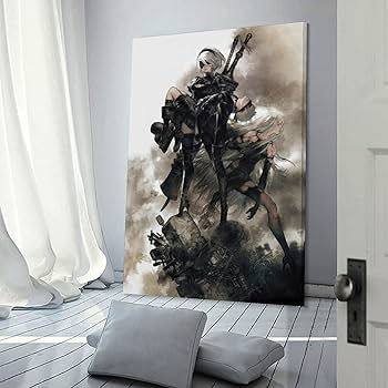 Amazon.co.jp: 絵画 インテリア ニーアオートマタ NieR 2B 9S A2 壁の