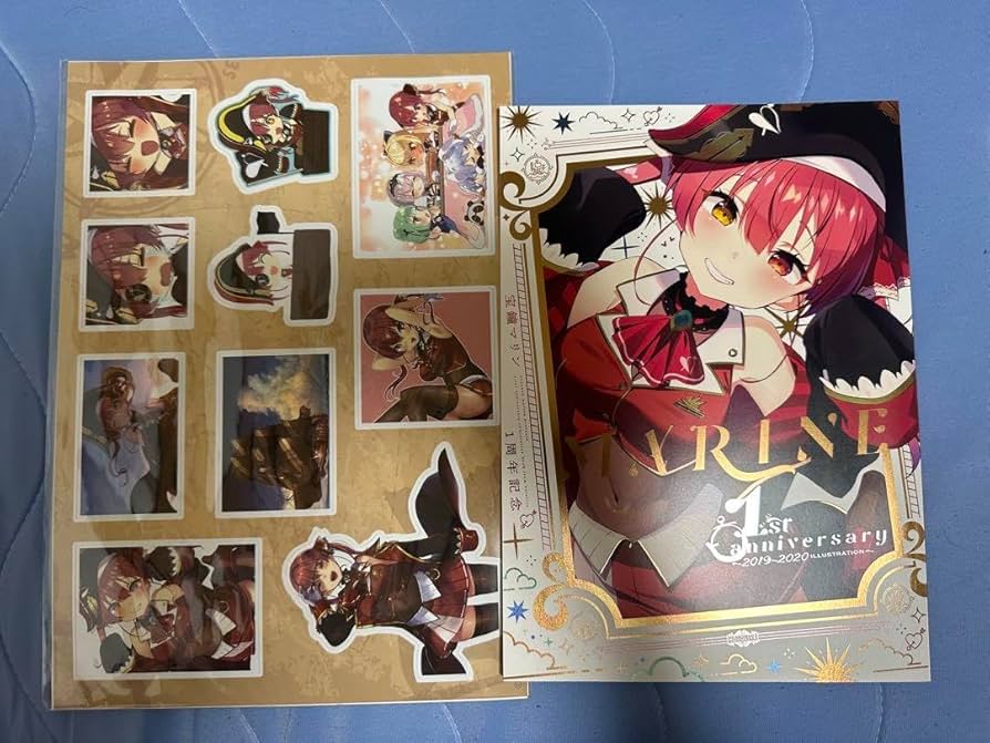 Amazon.co.jp: 宝鐘マリン 活動一周年記念 グッズ イラスト小冊子